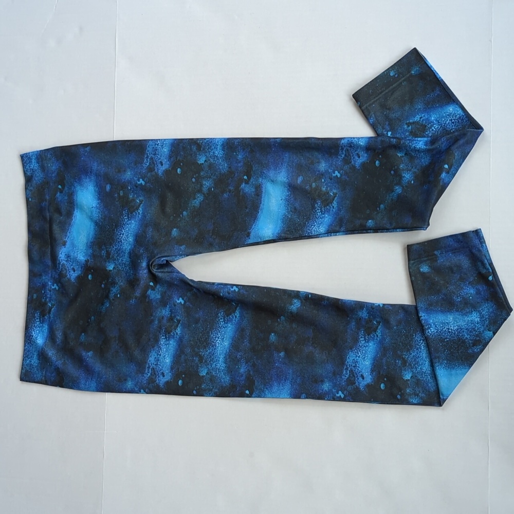 Blue Star Clothing Co. Galaxy Yoga Leggings One Plus Blue Pattern